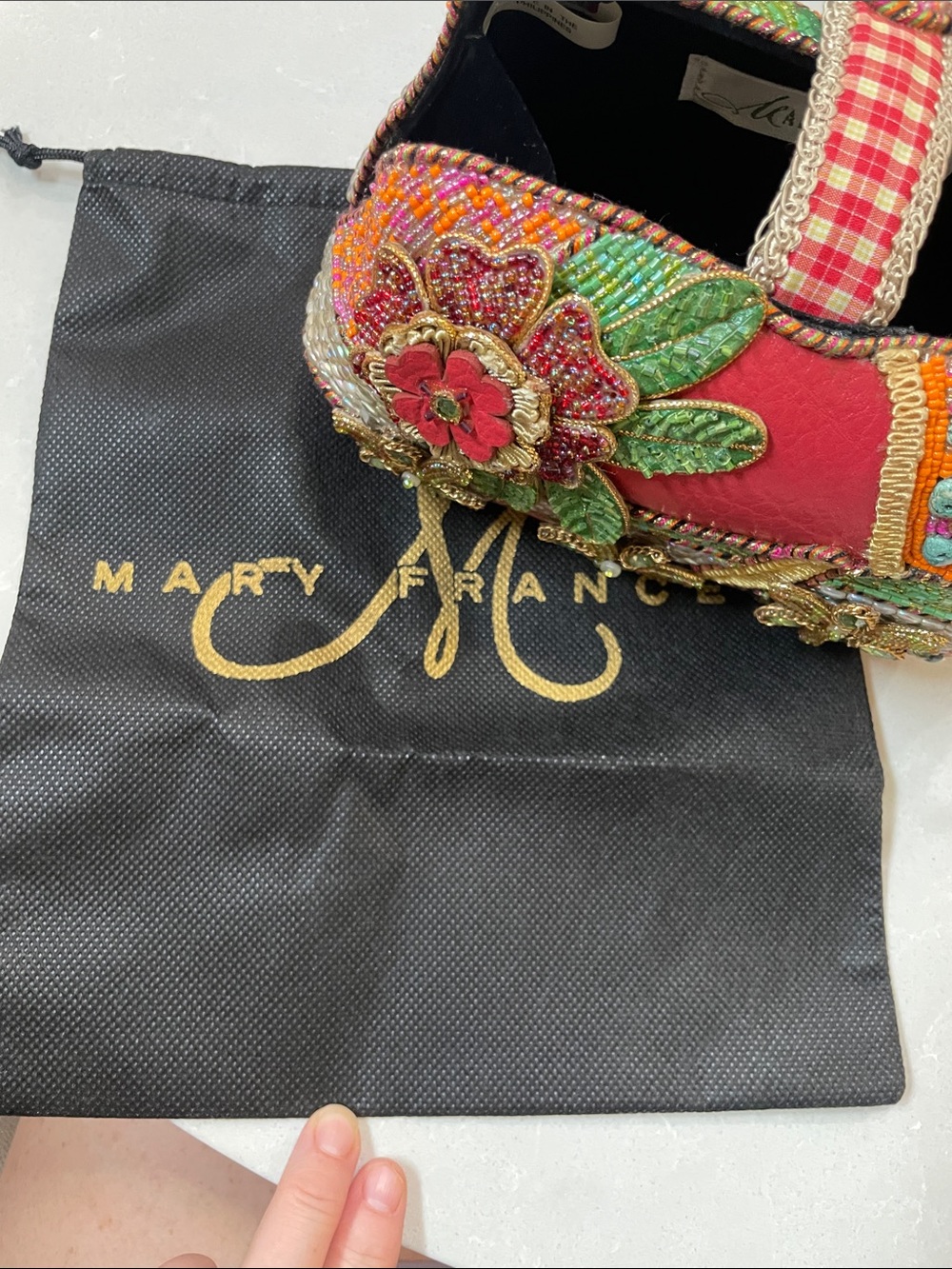 Mary Frances Vintage with Tags Embellished Multi-Color Floral Bag - Picture 9 of 14